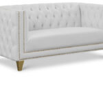 Michelle 66" Vegan Leather Upholstered Loveseat