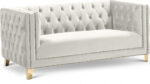 Michelle 66" Velvet Upholstered Loveseat - Image 5