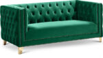 Michelle 66" Velvet Upholstered Loveseat - Image 4