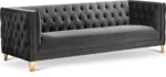 Michelle 90" Velvet Upholstered Sofa - Image 2