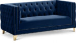 Michelle 66" Velvet Upholstered Loveseat - Image 3