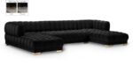 Gwen 143" Velvet Upholstered 3pc. Sectional - Image 2