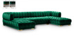 Gwen 143" Velvet Upholstered 3pc. Sectional - Image 5