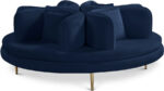 Circlet 72" Velvet Upholstered Roundabout Sofa - Image 3