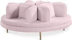 Circlet 72" Velvet Upholstered Roundabout Sofa - Image 5