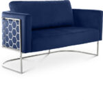 Casa 63.5" Velvet Upholstered Loveseat - Image 3
