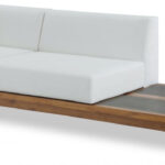 Rio 94" Off White Water Resistant Fabric Upholstered Outdoor Patio 2pc. Modular Loveseat