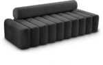 Melody 83.5" Velvet Upholstered Sofa - Image 2