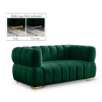 Gwen 68" Velvet Upholstered Loveseat - Image 4