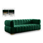 Gwen 91" Velvet Upholstered Sofa - Image 4