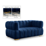 Gwen 68" Velvet Upholstered Loveseat - Image 3