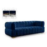 Gwen 91" Velvet Upholstered Sofa - Image 3