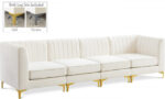 Alina 116.5" Velvet Upholstered 4pc. Modular Sofa - Image 5