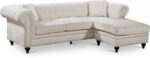 Sabrina 96" Velvet Upholstered Reversible 2pc. Sectional - Image 4
