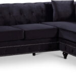 Sabrina 96" Velvet Upholstered Reversible 2pc. Sectional