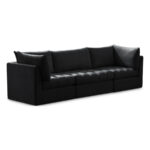 Jacob 103" Velvet Upholstered 3pc. Modular Sofa