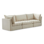 Jacob 103" Velvet Upholstered 3pc. Modular Sofa - Image 5