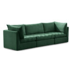 Jacob 103" Velvet Upholstered 3pc. Modular Sofa - Image 4