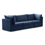 Jacob 103" Velvet Upholstered 3pc. Modular Sofa - Image 3