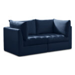Jacob 66" Velvet Upholstered 2pc. Modular Loveseat - Image 3