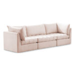 Jacob 103" Velvet Upholstered 3pc. Modular Sofa - Image 6