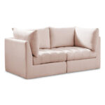 Jacob 66" Velvet Upholstered 2pc. Modular Loveseat - Image 6