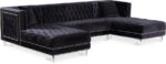 Moda 127" Velvet Upholstered 3pc. Sectional