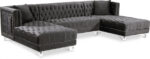 Moda 127" Velvet Upholstered 3pc. Sectional - Image 2