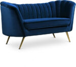 Margo 65" Velvet Upholstered Loveseat - Image 3