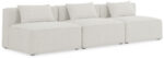 Cube 108" Fabric Upholstered 3pc. Armless Modular Sofa - Image 3