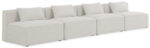 Cube 144" Fabric Upholstered 4pc. Armless Modular Sofa - Image 3