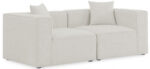Cube 72" Fabric Upholstered 2pc. Modular Loveseat - Image 3