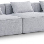 Cube 108" Fabric Upholstered 3pc. Armless Modular Sofa