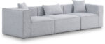 Cube 108" Fabric Upholstered 3pc. Modular Sofa