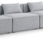 Cube 144" Fabric Upholstered 4pc. Armless Modular Sofa