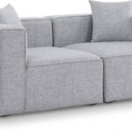 Cube 72" Fabric Upholstered 2pc. Modular Loveseat
