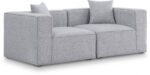 Cube 72" Fabric Upholstered 2pc. Modular Loveseat