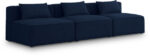 Cube 108" Fabric Upholstered 3pc. Armless Modular Sofa - Image 2