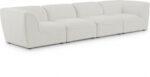 Miramar 142" Linen Textured Fabric Upholstered 4pc. Modular Sofa - Image 3