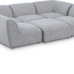Miramar 109" Linen Textured Fabric Upholstered 6pc. Modular Sectional