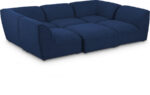 Miramar 109" Linen Textured Fabric Upholstered 6pc. Modular Sectional - Image 2