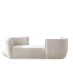 Hilton Boucle Fabric Upholstered Chaise Lounge - Image 4