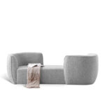 Hilton Boucle Fabric Upholstered Chaise Lounge - Image 2