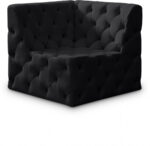 Tuft Velvet Upholstered Corner Modular Chair