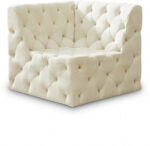 Tuft Velvet Upholstered Corner Modular Chair - Image 4