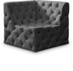 Tuft Velvet Upholstered Corner Modular Chair - Image 2
