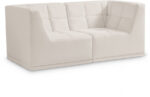 Relax 68" Velvet Upholstered 2pc. Modular Loveseat - Image 3