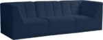 Relax 98" Velvet Upholstered 3pc. Modular Sofa - Image 2