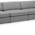 Beckham 152" Linen Textured Fabric Upholstered 4pc. Modular Sofa