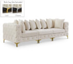 Tremblay 109" Velvet Upholstered 3pc. Modular Sofa - Image 4